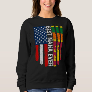Camiseta Bandeira Americana e Sri Lanka Melhor Nana Ever Fa