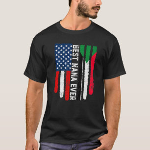 Camiseta Bandeira Americana e Sudão Melhor Família Nana Nun