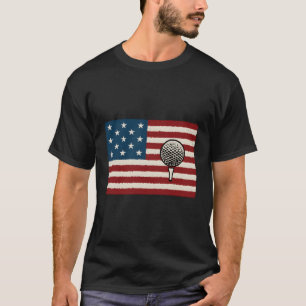 Camiseta Bandeira Americana Em 4 De Julho Dos Eua Golf Golf