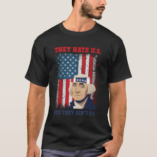 Camiseta Bandeira Americana Em 4 De Julho Ei Nós Porque Ele