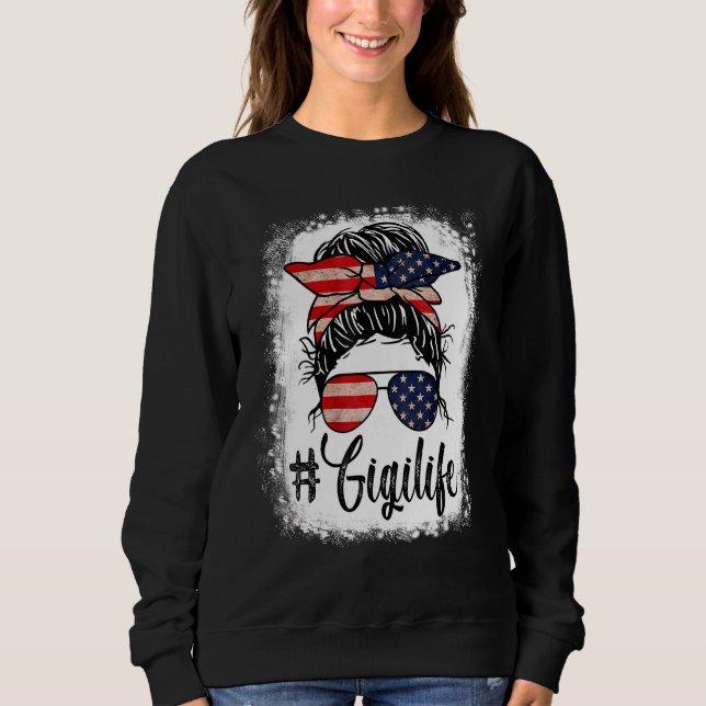 Camiseta Bandeira Americana Em 4 De Julho Gigi Life Messy B (Frente)