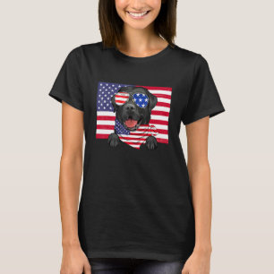 Camiseta Bandeira Americana Em 4 De Julho Pai Black Labrado