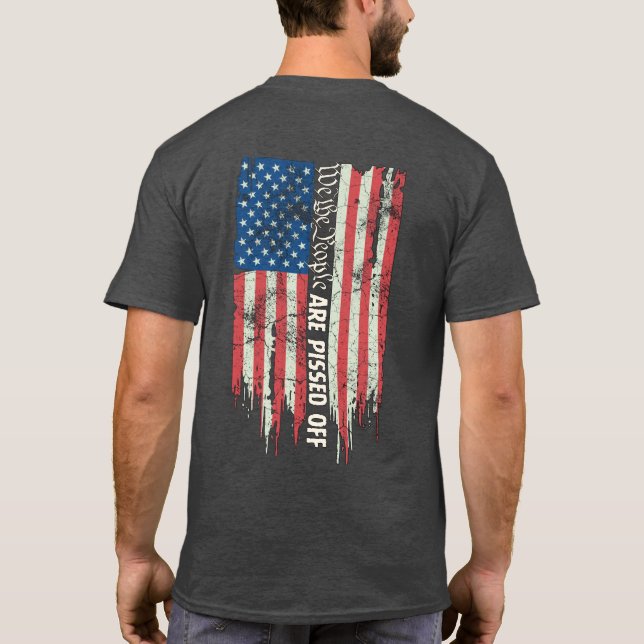 Camiseta Bandeira Americana em Dificuldade Masculina Nós so (Verso)