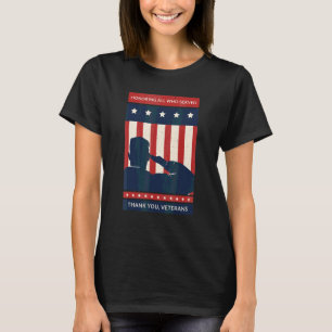 Camiseta Bandeira Americana em Homenagem a Todos que Servir