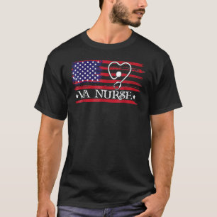 Camiseta Bandeira Americana Enfermeira Va Patriótica 4 De J