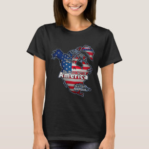 Camiseta Bandeira Americana Engraçada Canadá Groenlândia Ma