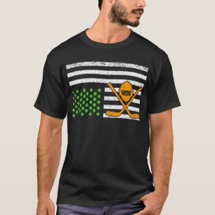 Camiseta Bandeira americana engraçada hóquei irlandês St. P