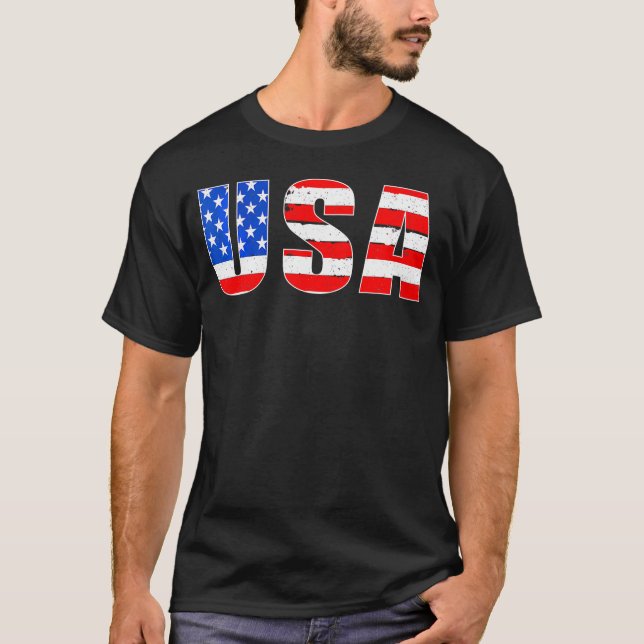 Camiseta Bandeira Americana Estados Unidos da América Hallo (Frente)