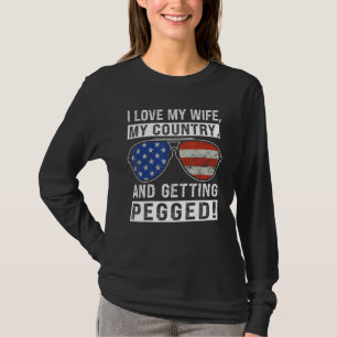 Camiseta Bandeira Americana Eu Amo Minha Esposa Meu País E