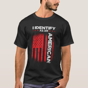 Camiseta Bandeira Americana Eu Idêntico Como Americana