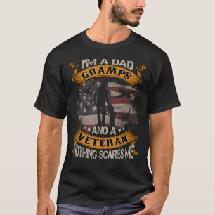 Camiseta Bandeira Americana Eu sou um Pai Gramps e um Veter
