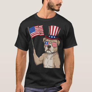 Camiseta Bandeira Americana EUA Bandeira Patriótica Vermelh