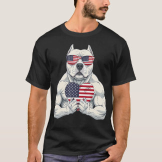 Camiseta Bandeira Americana EUA Bandeira Vermelha Branca Az