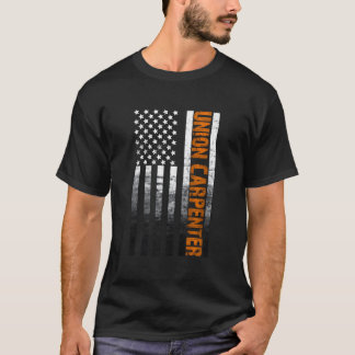 Camiseta Bandeira Americana EUA Carpinteiro União Marcenari