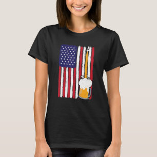 Camiseta Bandeira Americana EUA Cerveja Artesanal Retro Fab