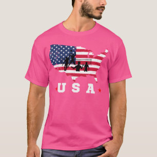 Camiseta Bandeira Americana EUA Patriótico Esportes Bandeir