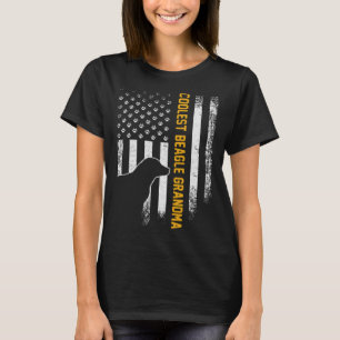 Camiseta Bandeira Americana EUA Vintage Cadela Beagle Mais
