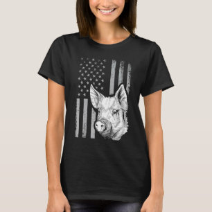 Camiseta Bandeira Americana Fazendeiro Homens Mulheres Aman