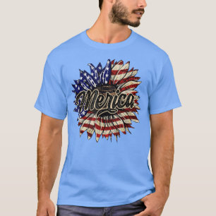 Camiseta Bandeira Americana Feliz Dia da Independência do G