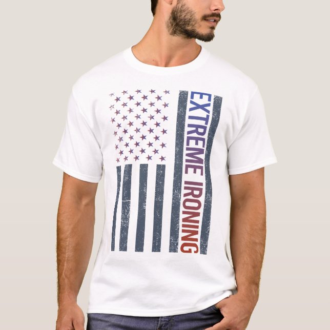 Camiseta Bandeira Americana Ferro de Passar Extremo (Frente)