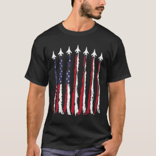 Camiseta Bandeira Americana Força Aérea EUA 4 De Julho Patr