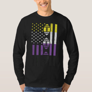 Camiseta Bandeira Americana Futebol Não Binário Enby Nb Pri