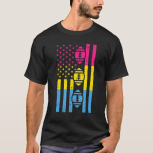 Camiseta Bandeira Americana Futebol Pansexual Pan Pride Lgb