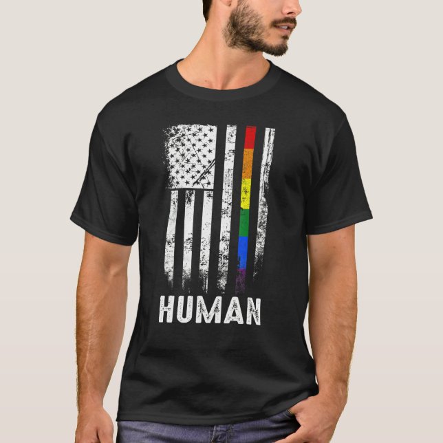 Camiseta Bandeira Americana Gay Lgbtq Lgbt Pride M (Frente)