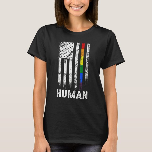 Camiseta Bandeira Americana Gay Lgbtq Lgbt Pride M (Frente)