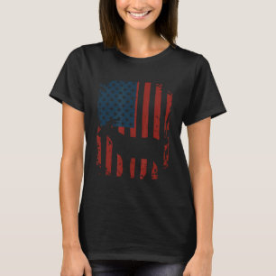 Camiseta Bandeira Americana Goat Silhouette Goat