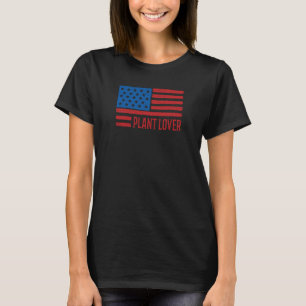 Camiseta Bandeira Americana Grunge Disturbada Planta EUA Pa