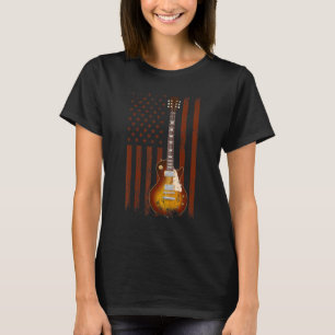 Camiseta Bandeira Americana Guitarrista Vintage Guitars 4º