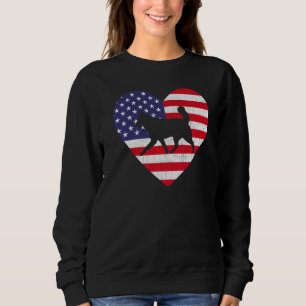 Camiseta Bandeira Americana Heart Siberian Husky Dog 4 De J