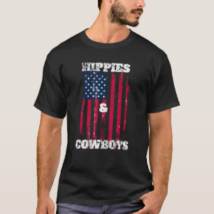 Camiseta Bandeira Americana Hippies & Cowboys  T com Visual