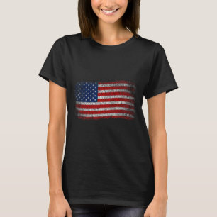 Camiseta bandeira americana homens mulheres dia da independ