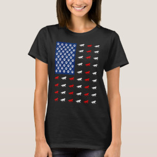 Camiseta Bandeira Americana Husky Patriótico Quatro De Julh