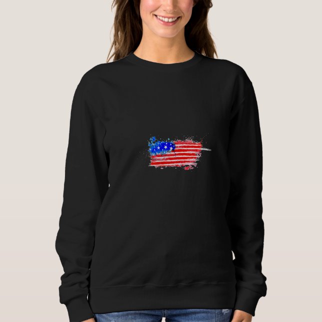 Camiseta Bandeira Americana I Love Usa Flag (Frente)