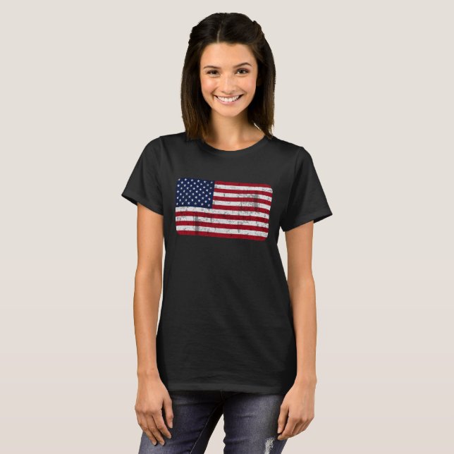 Camiseta Bandeira Americana Incomodada (Frente Completa)