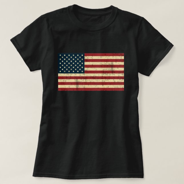 Camiseta Bandeira Americana Incomodada (Frente do Design)