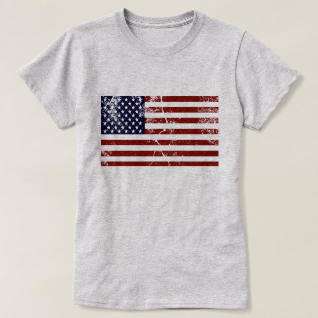 Camiseta Bandeira Americana Incomodada (Frente do Design)