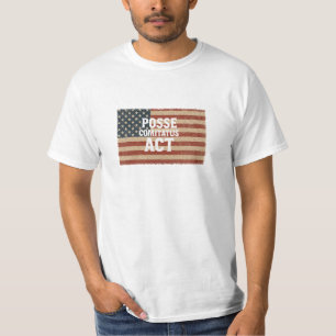 Camiseta Bandeira Americana Incomodada com Lei Posse Comita