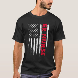 Camiseta Bandeira Americana Incomodada Er Enfermeira Stetho