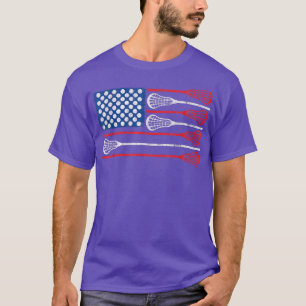 Camiseta Bandeira Americana Incomodada Lacrosse Patriótica