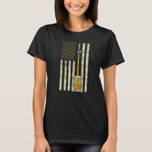 Camiseta Bandeira Americana Incomodada Toca Beer Humoricame