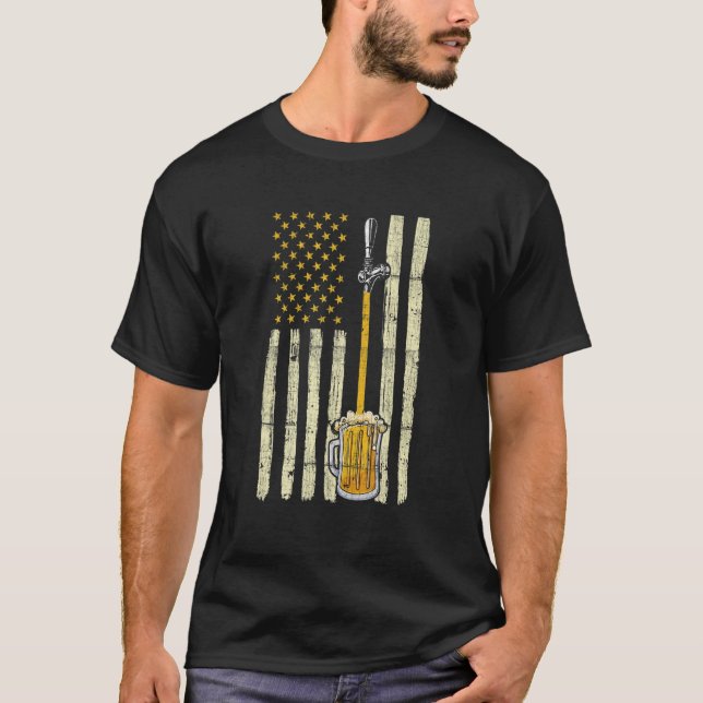 Camiseta Bandeira Americana Incomodada Toca Beer Humoricame (Frente)