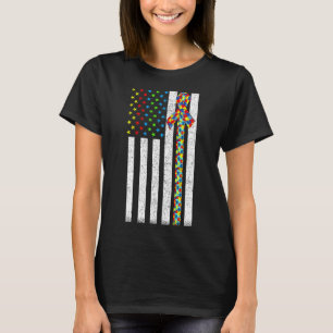 Camiseta Bandeira Americana Incomodava Autismo Ativo
