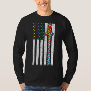 Camiseta Bandeira Americana Incomodava Autismo Ativo
