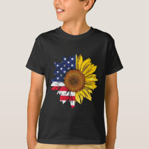 Camiseta Bandeira Americana Independência De Girassol 4 De