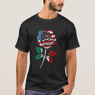 Camiseta Bandeira Americana Italiana Para Um Ítalo-American