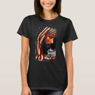 Camiseta Bandeira Americana Jesus Christian Citando Bíblia